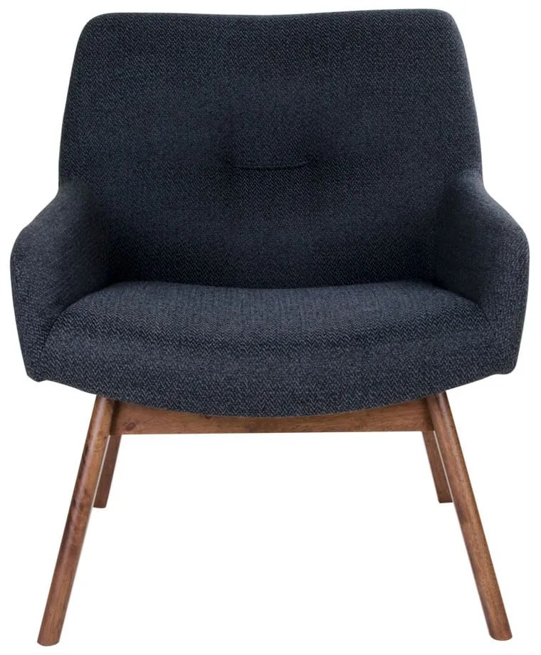 Fotoliu din lemn de nuc House Nordic London, culoare închisă