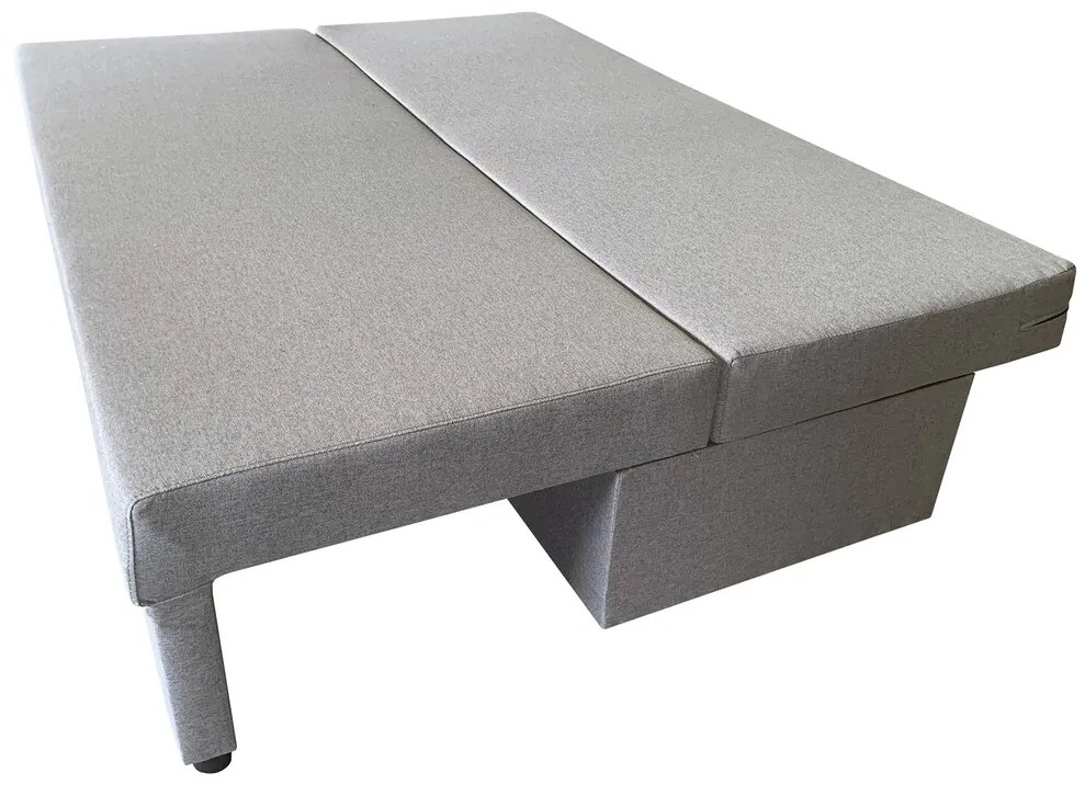 Canapea extensibila Odessa 185x85x80 cm, cu lada de depozitare, Grey Flower