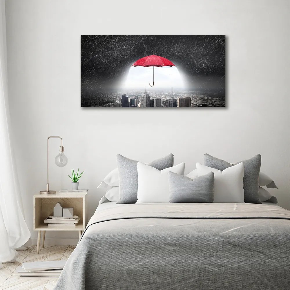 Tablou canvas Umbrela deasupra orașului