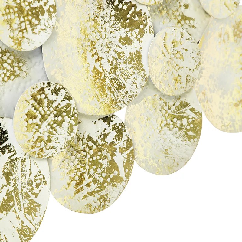 Lampă de perete decorativă orientală aurie cu alb cu 2 lumini - Hikina