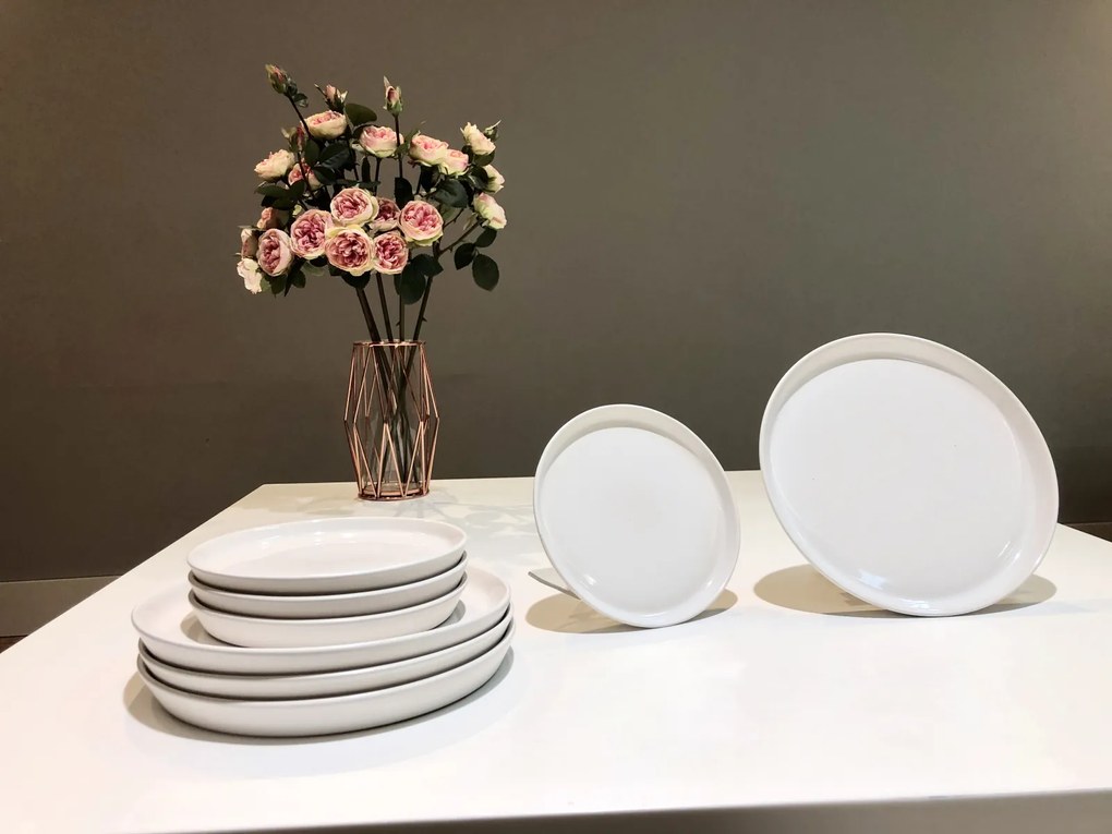 Farfurie Desert Casablanca Alb 20 cm (glazura din minerale)