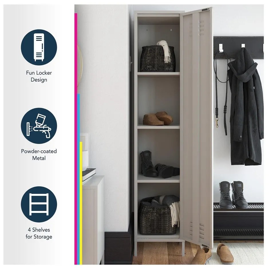 Dulap metalic albastru 38x185 cm Bradford - Queer Eye