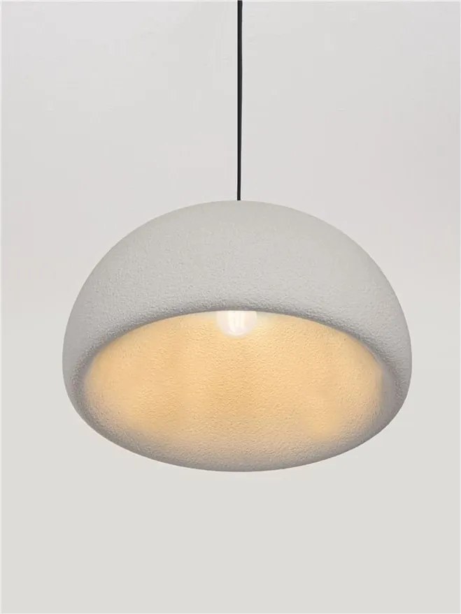 Lustra suspendata cu textura granulata Davo 50cm, gri piatra