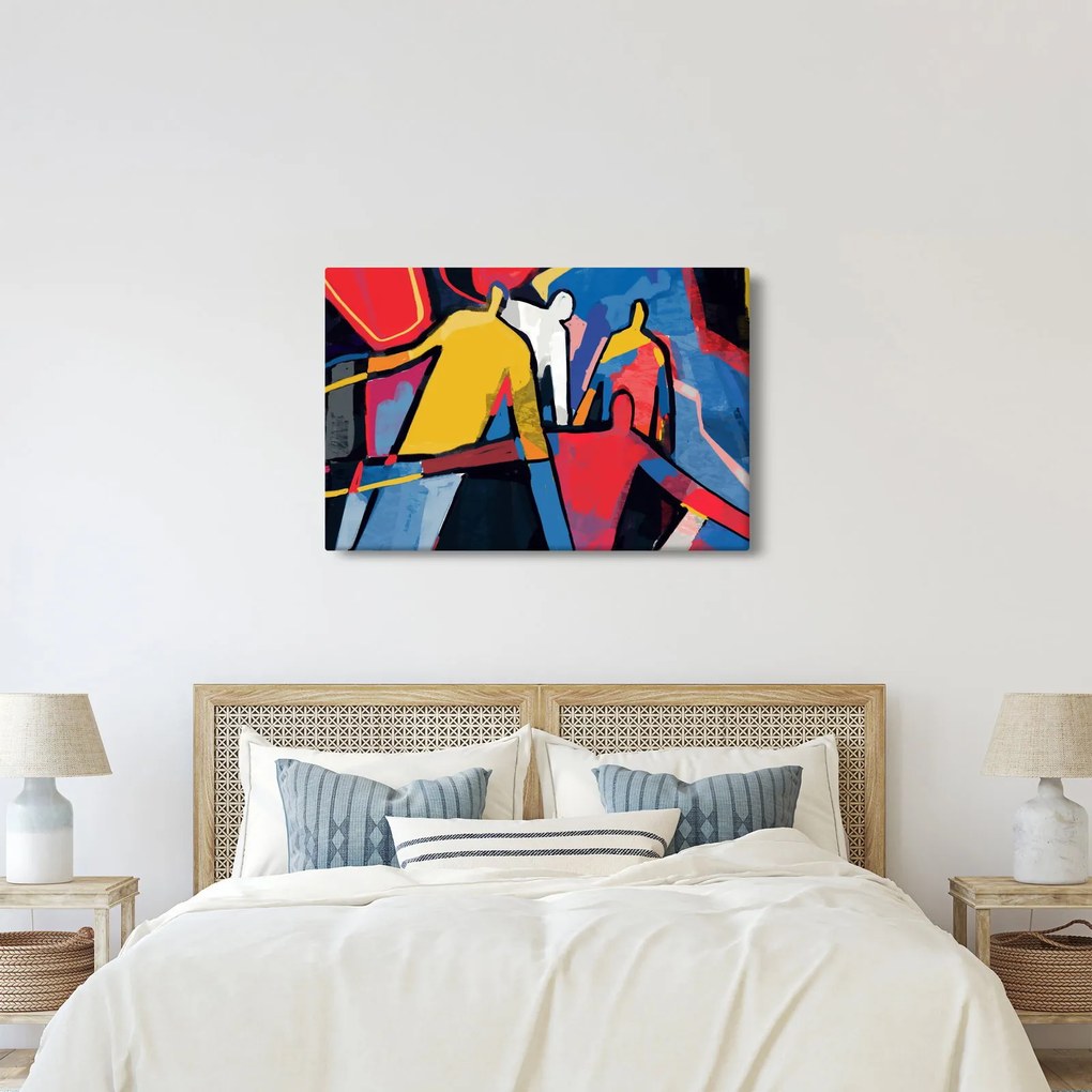 Tablou - Abstract bărbați (90x60 cm)