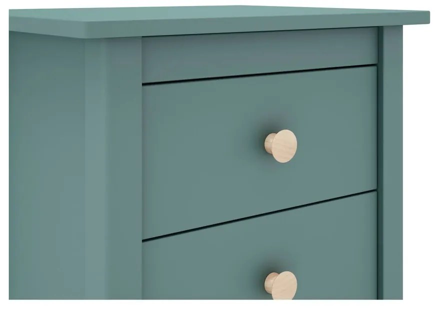 Noptieră de copii în culoarea petrolului din lemn masiv de pin Max – Marckeric