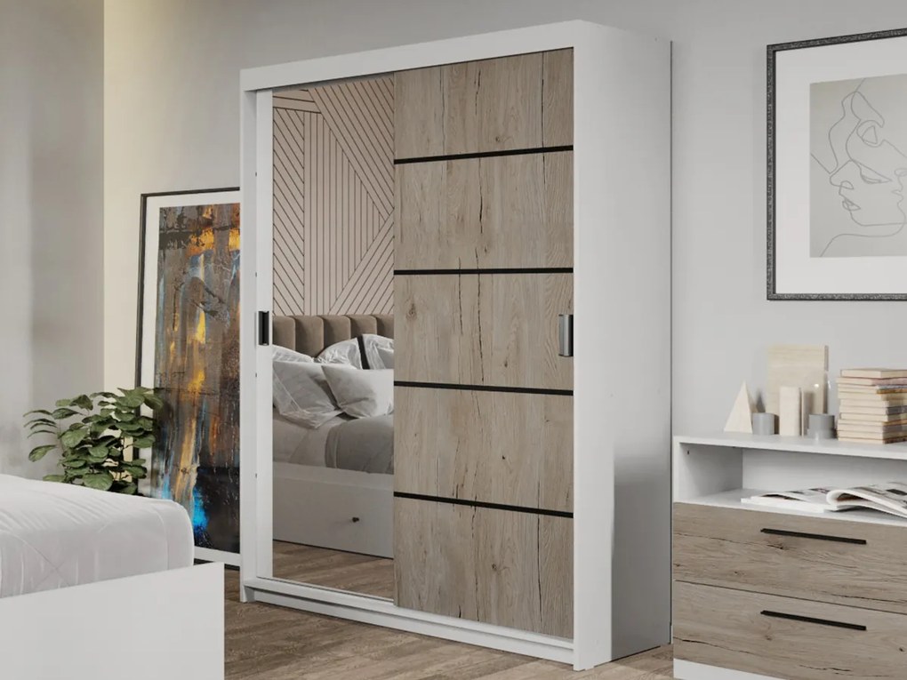 Set mobila dormitor 4 piese Zeno San Remo cu oglinda C39