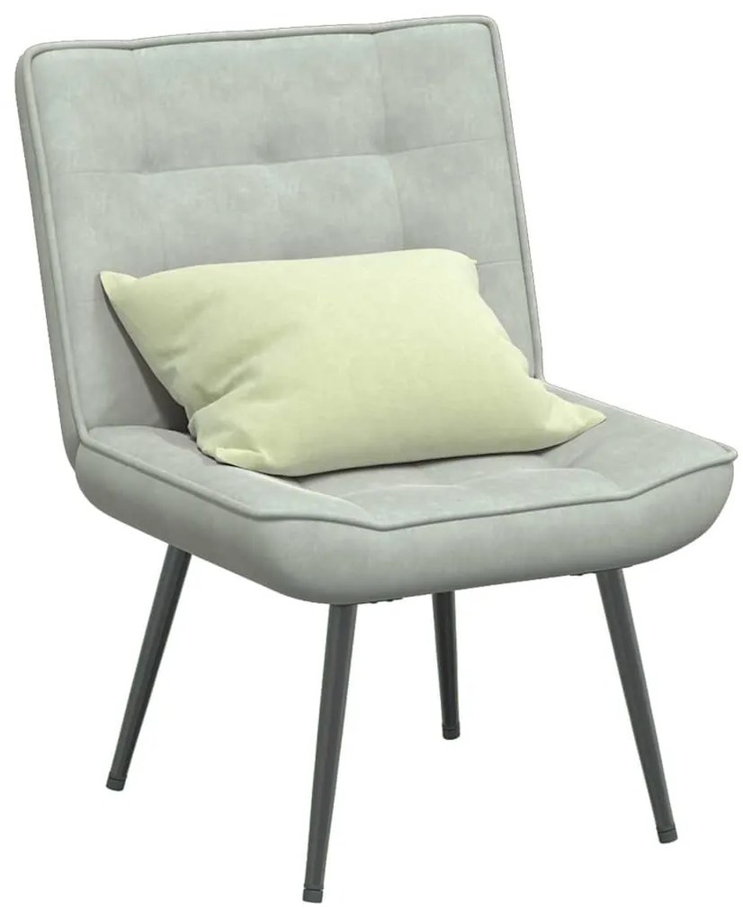 vidaXL Scaun de relaxare gri deschis 64x74x84 cm catifea