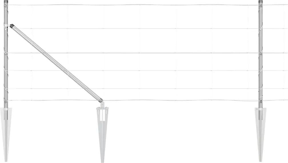 vidaXL Stâlp de gard. Galvanizat 100 x 0,8 m Oțel