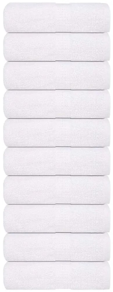 vidaXL lavețe 10 buc alb 15x21 cm 360 g/m² 100% bumbac