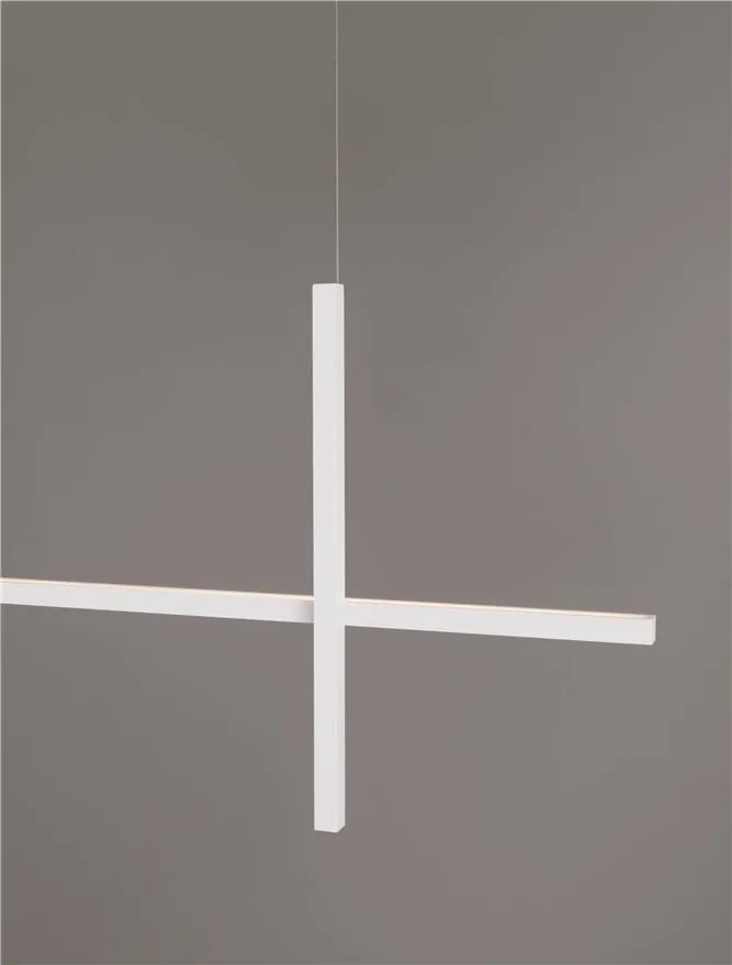 Lustra LED suspendata stil minimalist LOOMA alba