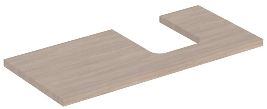 Blat pentru lavoar Geberit One cu decupaj in dreapta 105 cm stejar bej