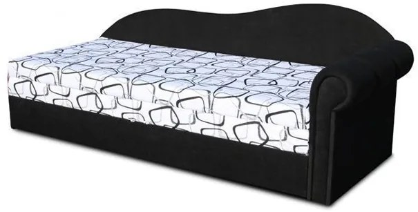 Pat de o persoană (canapea) 70 cm Lane II (negru 39 + Dodo 1026) (D). 793130