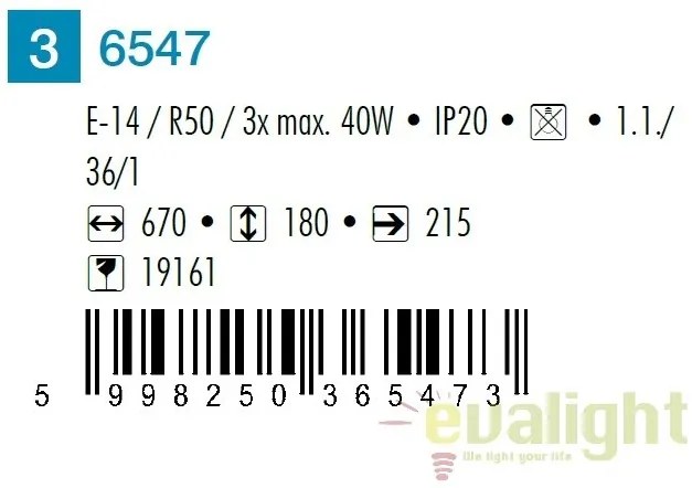 Aplica de perete design clasic, Grando 6547 RX