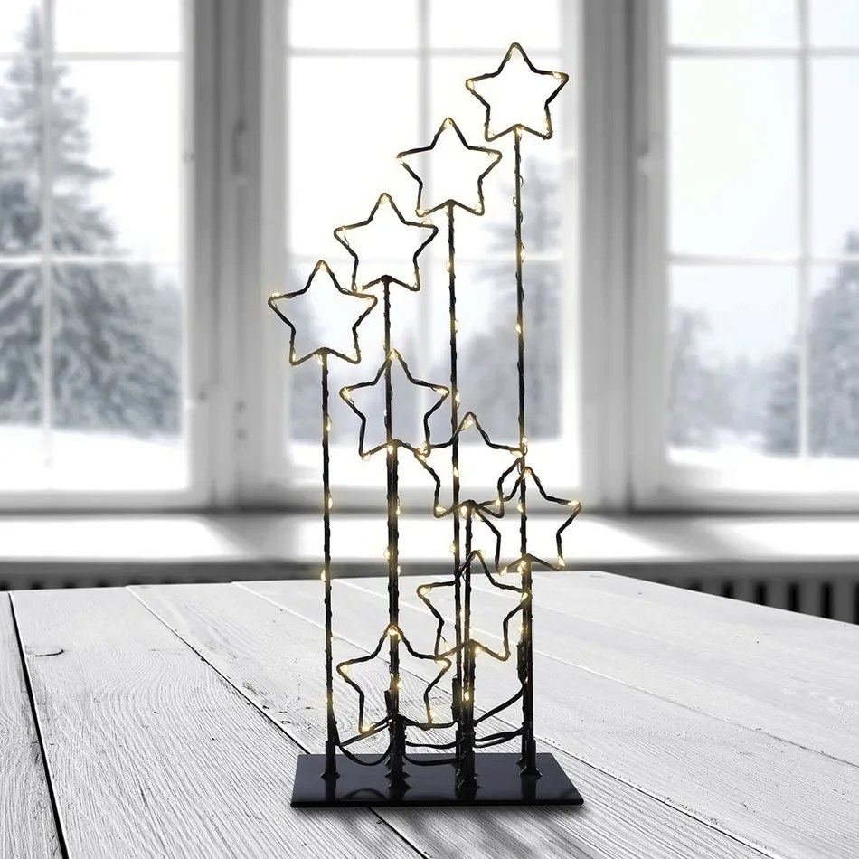 DecoKing Decorațiuni LED de Crăciun cu stele, 16cm