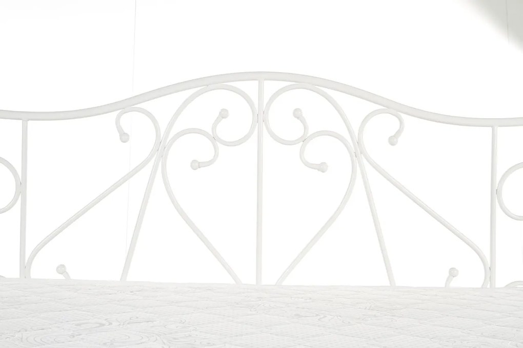 Pat / divan metal Sumatra alb - 90x200 cm
