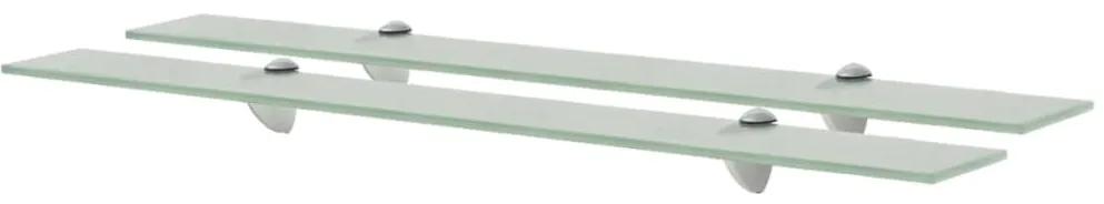 3051539 vidaXL Rafturi suspendate, 2 buc., 80 x 20 cm, sticlă, 8 mm