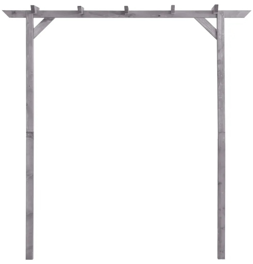 Pergola de gradina, gri, 200x40x205 cm, lemn de pin tratat