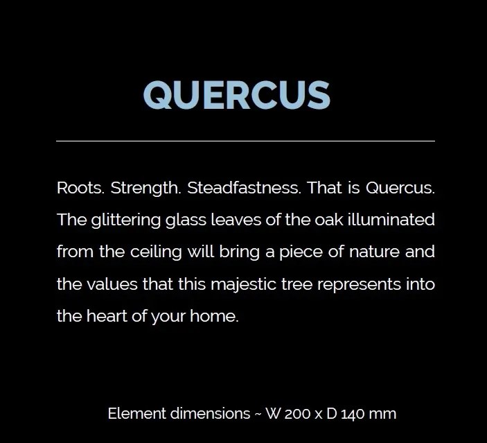 Element decorativ suspendat design frunze care cad din tavan QUERCUS