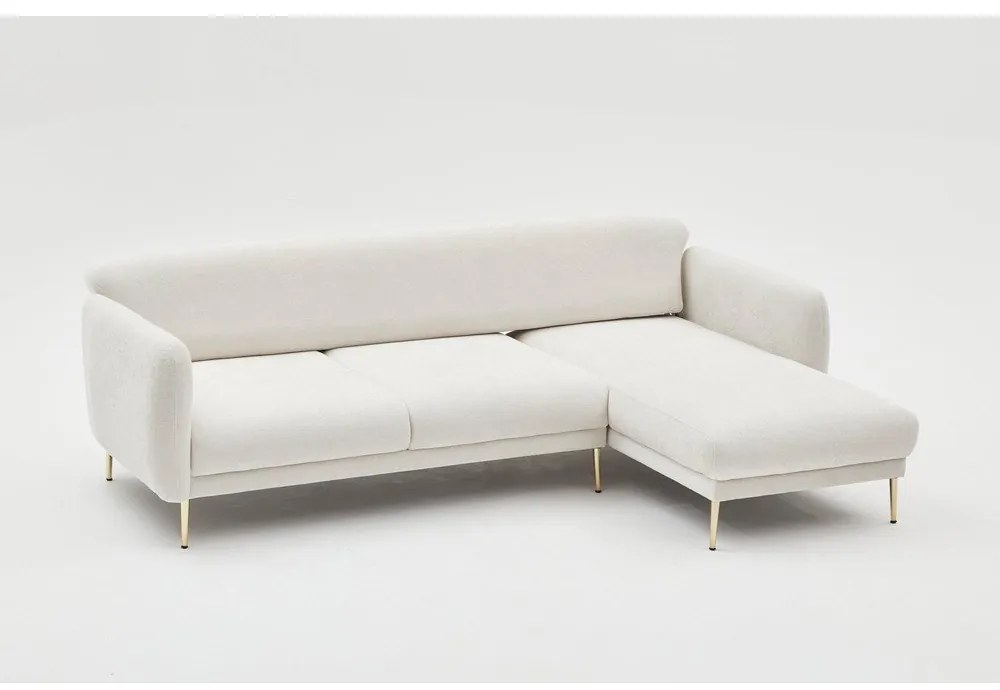 Colțar alb (cu colț pe partea dreaptă/cu șezlong) Simena – Balcab Home