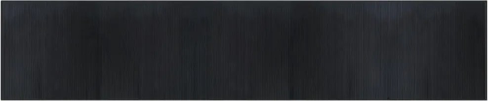 vidaXL Covor dreptunghiular, negru, 100x500 cm, bambus
