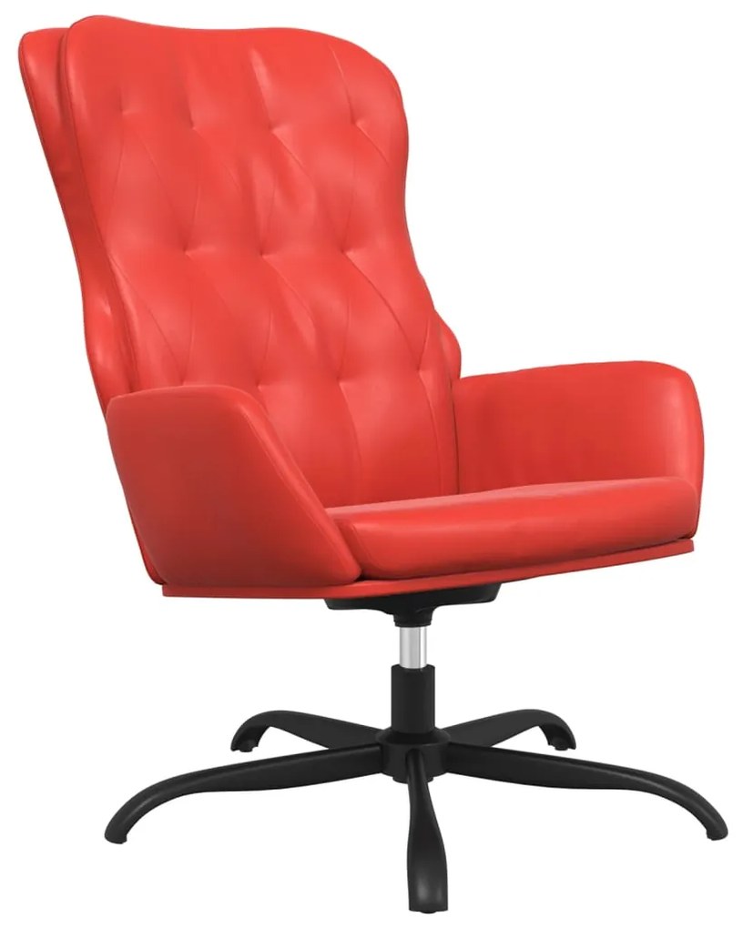 341245 vidaXL Scaun de relaxare, roșu, piele ecologică