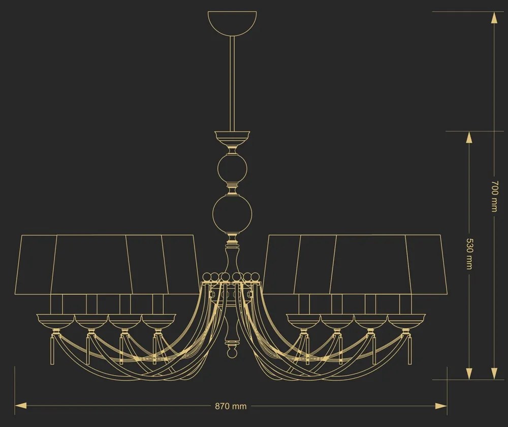 Candelabru 8 brate elegant design clasic Zaffiro