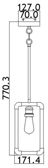 Lustră pe tijă Kichler KL-IMAHN-MP IMAHN 1xE27/60W/230V
