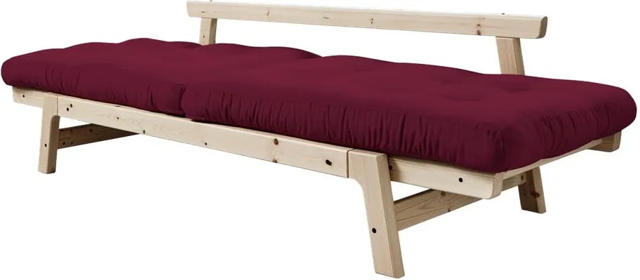 Canapea variabilă Karup Design Step Natural/Light Bordeaux