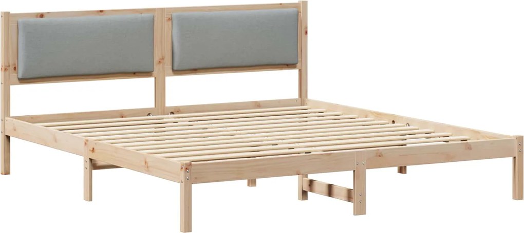 vidaXL Cadru de pat Gri deschis 180 x 200 cm Lemn de pin masiv