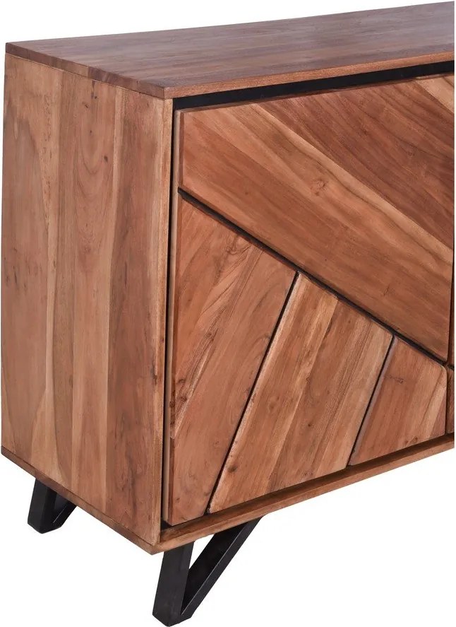 Dulap în culoare naturală din lemn de acacia 120x78x40 cm Ambala – Interia Home &amp; Living