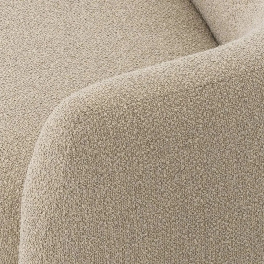 Canapea curbata design LUX Blaine, boucle sand