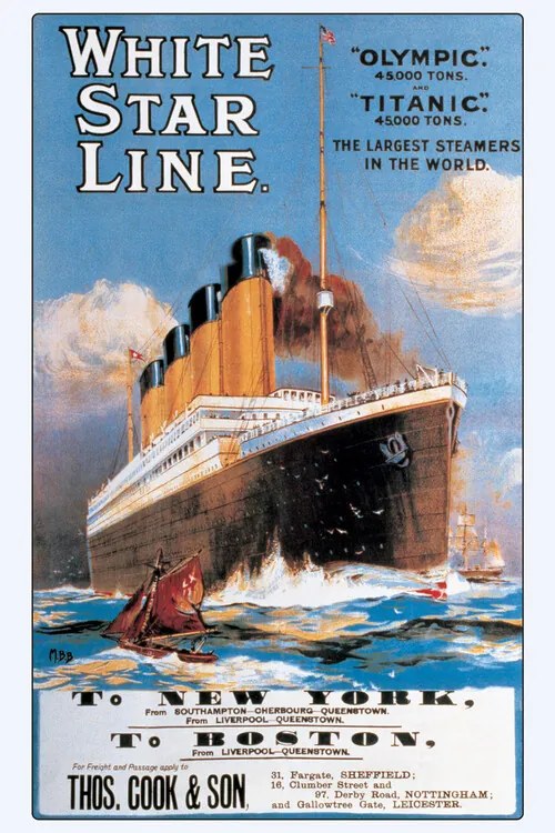 Poster Titanic White Star Line