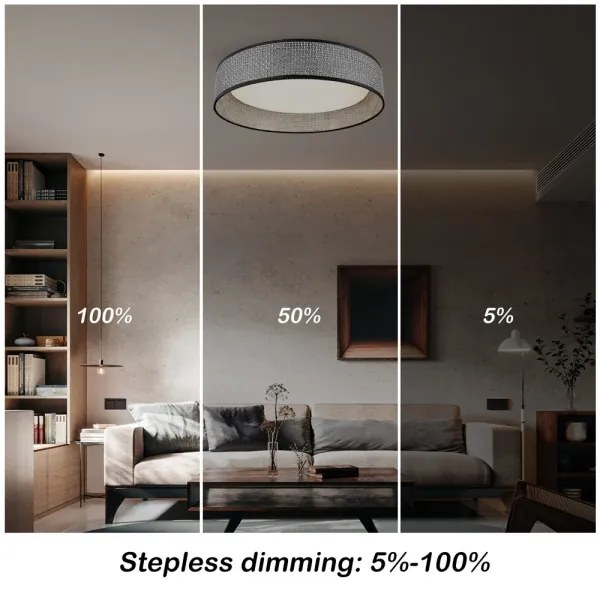 Immax NEO 07287L - Plafonieră LED LONA CCT dimabilă, 36 W / 230 V, Ø 45,5 cm + telecomandă