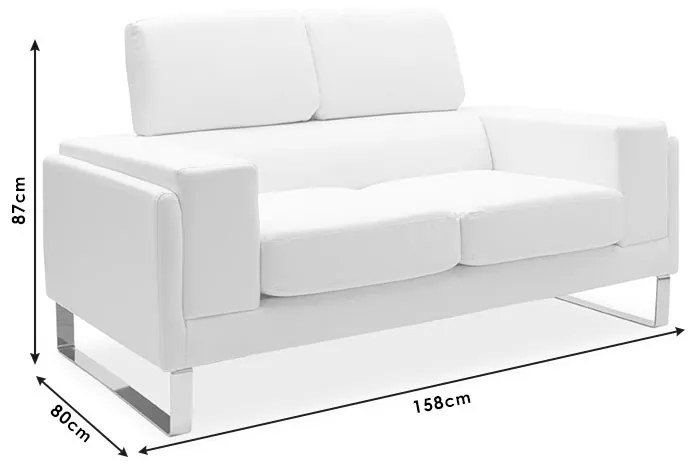 Set 2 canapele cu 2 locuri Shea Pako World Negru 198x80x87 cm