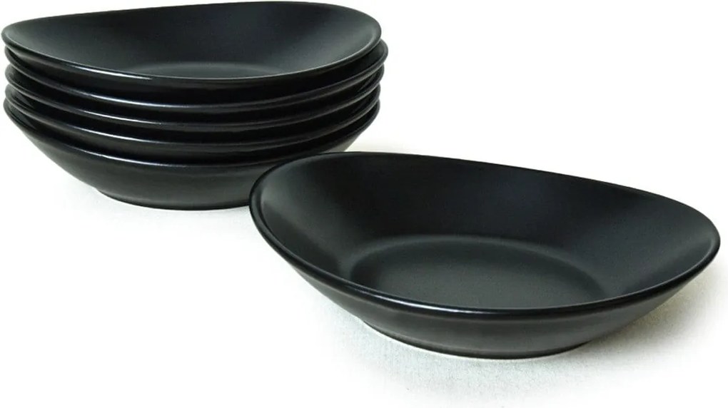 Set 6 boluri 275KRM2214, negru, ceramica, 550 ml