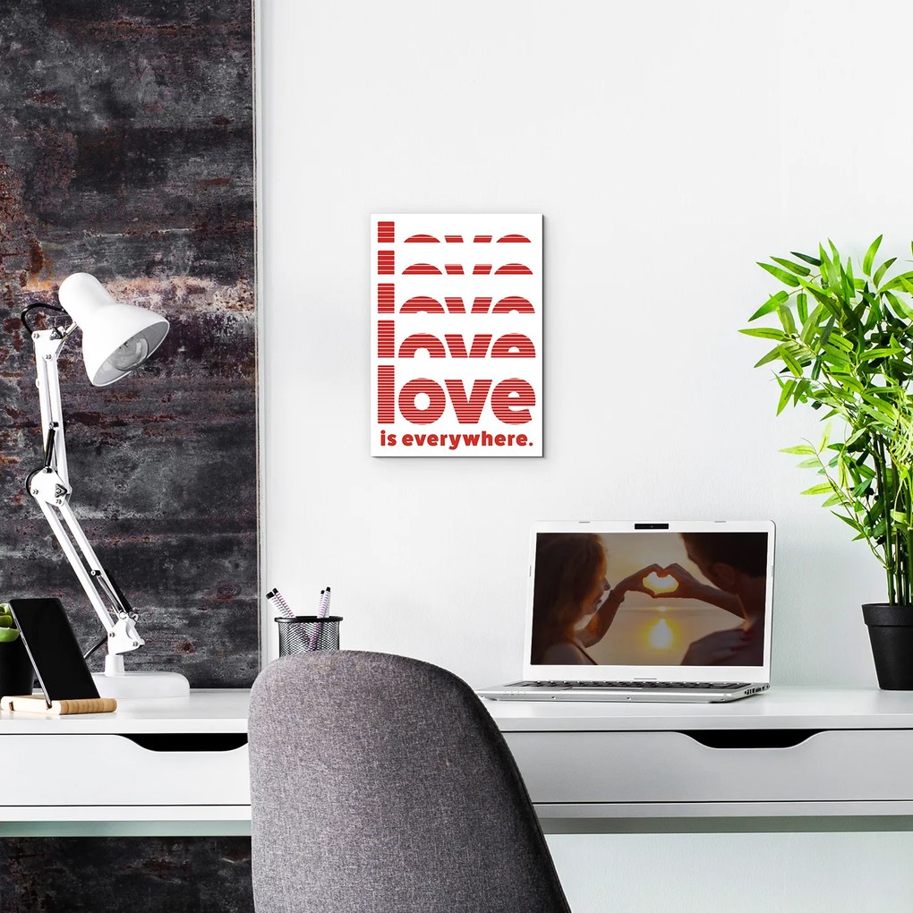 DUBLEZ | Tablou modern cu inscripția - Love is everywhere