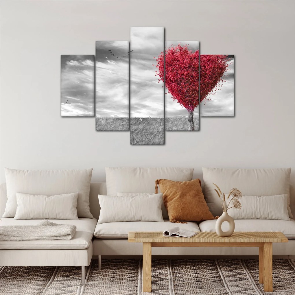 Tablou -Inima din coroanele copacilor (150x105 cm)