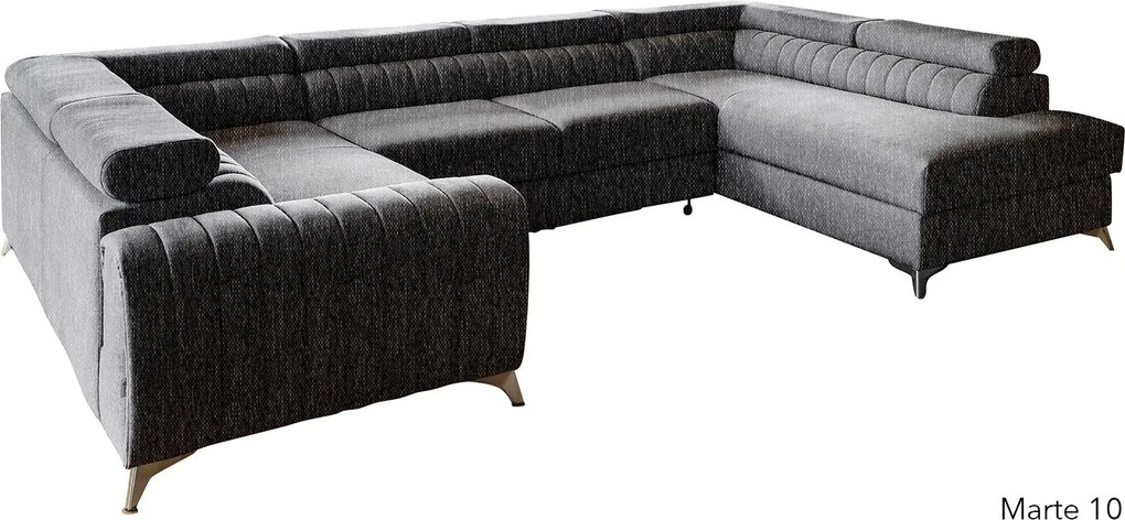 Colțar lemn masiv Formă U Extensibil Fabian 340x202cm Personalizabil - Vero 10, Dreapta