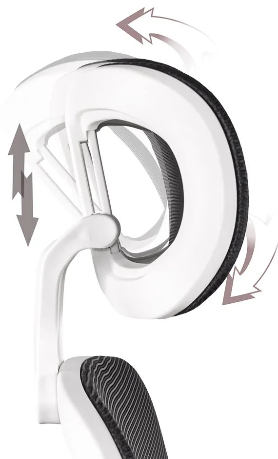 Scaun ergonomic OFF 432 gri, suport lombar și brațe rabatabile