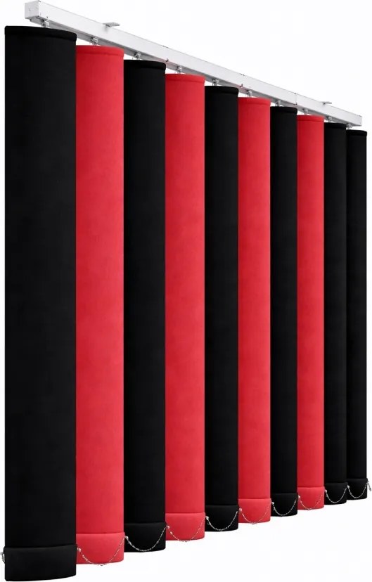 Jaluzele verticale blackout 2 culori negru / roșu închis – Stella 8270 / 8170