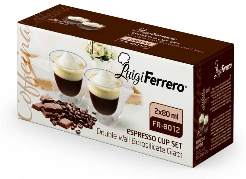 Set cesti espresso Luigi Ferrero Coffeina FR-8012 80ml, 2 bucati 1005194