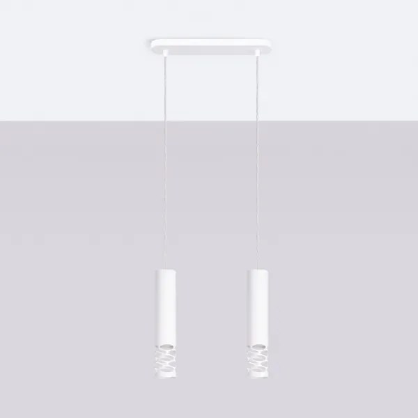 Lustră pe cablu Sollux SL.1692 LIRO 2xGU10/10W/230V alb