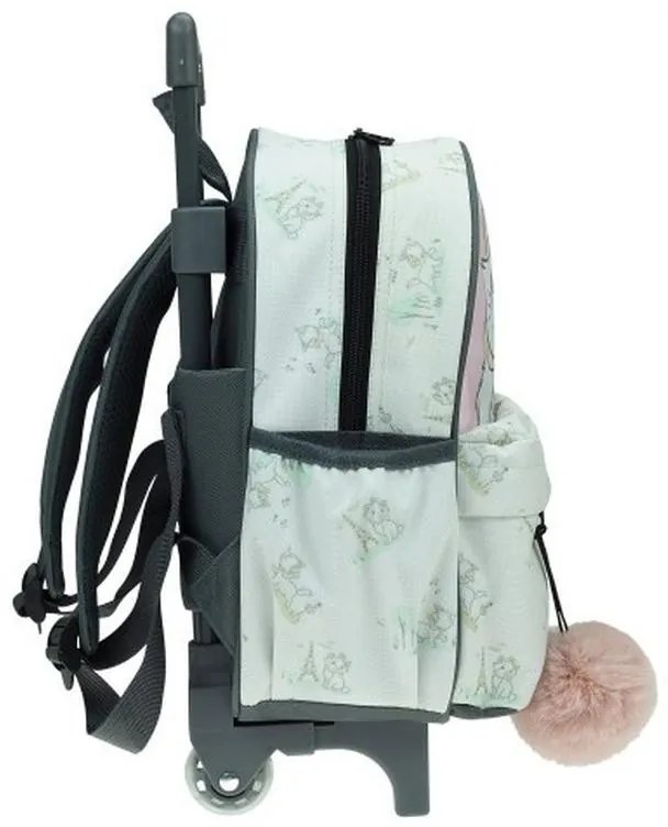 Disney Marie Lovely ghiozdan cu roți pentru grădiniță cu pisică, geantă 30 cm