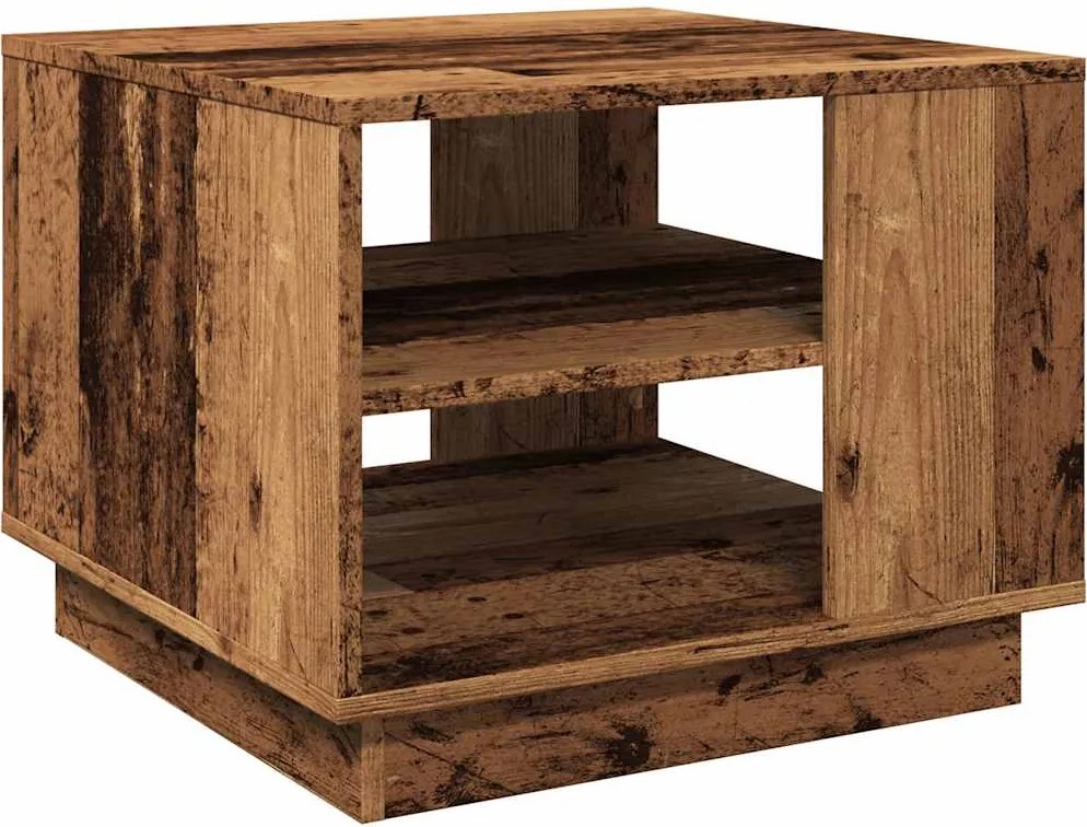 vidaXL Măsuță de cafea, lemn vechi, 55x55x42 cm, lemn prelucrat