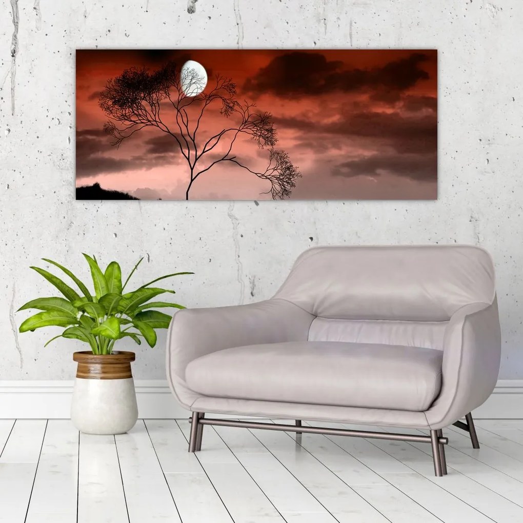 Tablou - Luna luminează noaptea (120x50 cm)