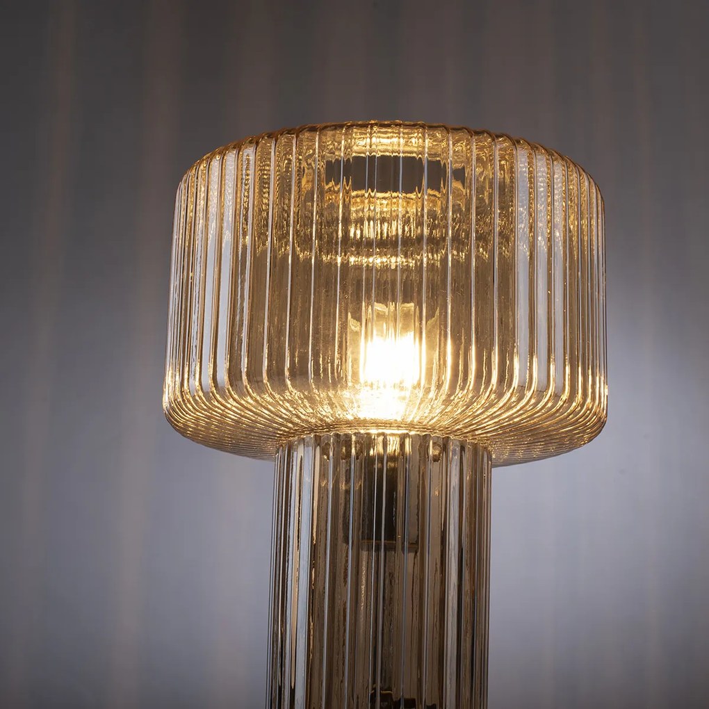 Lampă de masă de design din sticlă chihlimbar - Andro