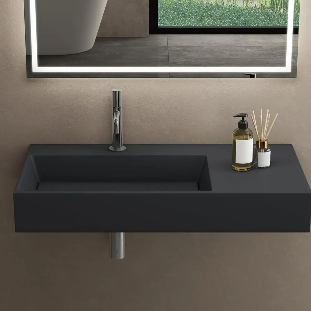 Lavoar Archi gri mat L75 cm