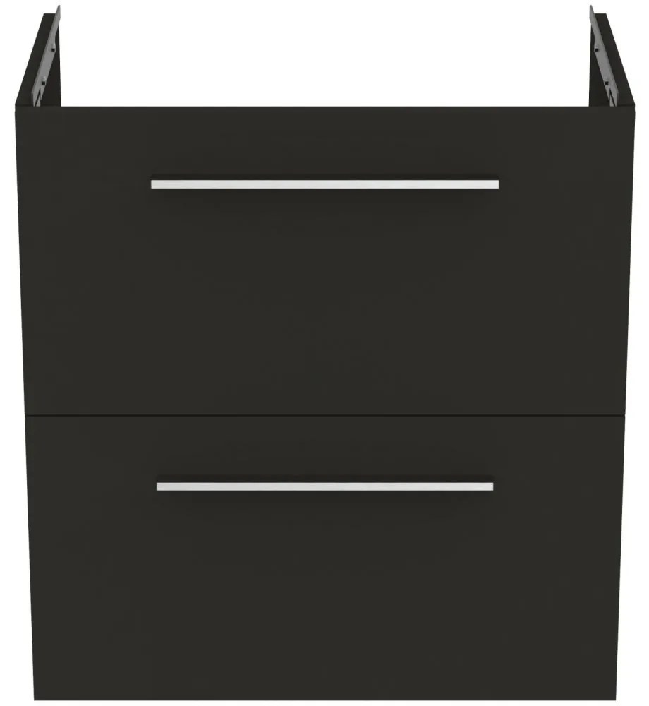 Dulap baza lavoar, 60x38x63 cm, 2 sertare, carbune gri mat Gri carbon