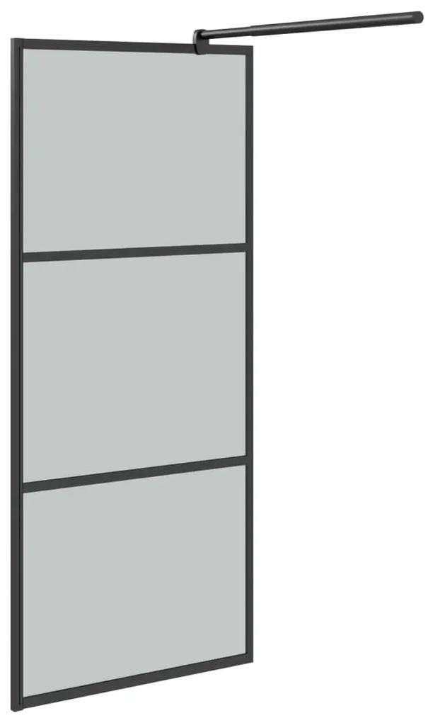 Paravan de dus walk-in 80x195 cm sticla ESG inchisa negru Negru, 80 x 195 cm, Negru inchis