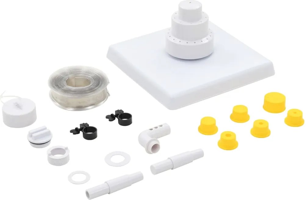 vidaXL Fântână grecească pentru piscină, 13 piese, alb